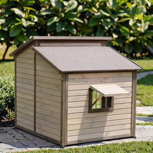 Caseta para Perros de Madera Grande, Impermeable, para Exteriores, Casa para Mascotas de Madera Maciza, Ventana Transpirable, Puerta con Marco de Acero - Product Image 3