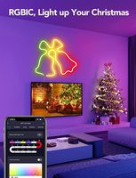 Tuya Wifi Bluetooth contrôle domestique bandes RGB voix réglable intelligent néon corde lampe décor mural Dimmable intelligent Led néon bande lumineuse