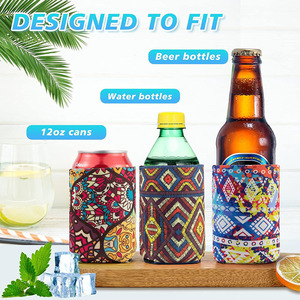 Promotional Gifts Modern Fashion Insulated Neoprene Custom Logo Can <b>Cooler</b> Holder 12OZ/16OZ Sublimation Coozie - Product Image 4