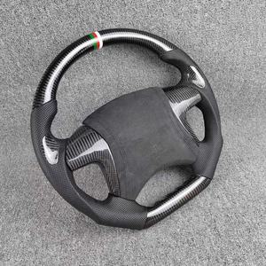 พวงมาลัยสปอร์ตคาร์บอนไฟเบอร์ออฟโรดสำหรับไฮลักซ์ SR5ฟอร์จูนเนอร์แลนด์ครุยเซอร์2009-2015หนัง/หนังกลับธงชาติอิตาลี - Product Image 4