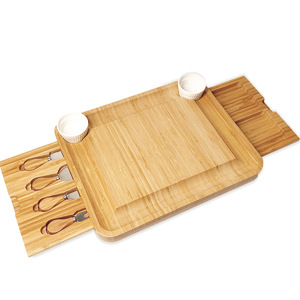 Tabla de Quesos de Bambú con Juego de Cuchillos, 4 Piezas, Tabla de Cortar de Madera para Servir y Uso en la Cocina - Product Image 2