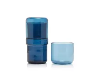 Jarra de agua personalizada de estilo japonés para una persona, jarra de agua de vidrio de pequeña capacidad con juego de una taza, garrafa de agua, venta al por mayor