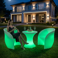 Lampe de sol LED lumineuse pour balcon, table et chaise, éclairage décoratif pour jardin et pelouse, ambiance festive, lumière d'ambiance pour hôtel et bar, en plastique