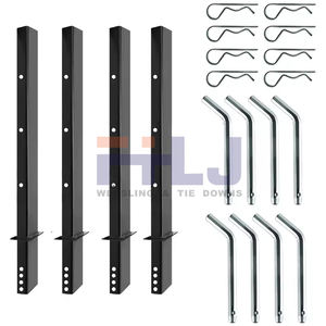 Piquets de tuyauterie réglables robustes, piquets de tuyauterie en forme de C pour remorque à plateau plat, support extensible pour camion, 30 pouces - Product Image 4