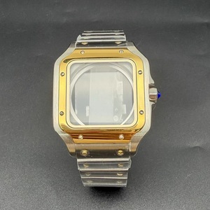Juego completo de caja y correa para modificación de reloj, 38 mm, cuadrado, varios colores, cristal mineral, compatible con movimientos NH35, NH38, NH70 - Product Image 4