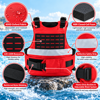 Gilet de sauvetage pour rafting en eaux vives 150N à haute flottabilité, en Oxford 600D et mousse NBR, réglable, équipement de sécurité aquatique pour le kayak et le sauvetage