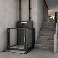 Ascenseur hydraulique résidentiel semi-enclos pour villa, plateforme élévatrice personnalisée pour manoir privé, travaux de construction intérieurs et extérieurs