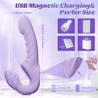 Vibromasseur double tête mains libres sans bretelles TMM, double moteur avec 10 fréquences, jouet sexuel lesbien, queer, LGBT pour femmes