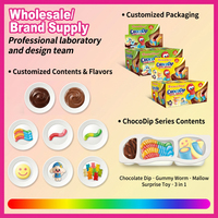 Yoloduck Competitieve Prijs Kinderfeest Snoep Zure Wormen 3-delige Schaal Chocolade Snoep Marshmallow Snoep