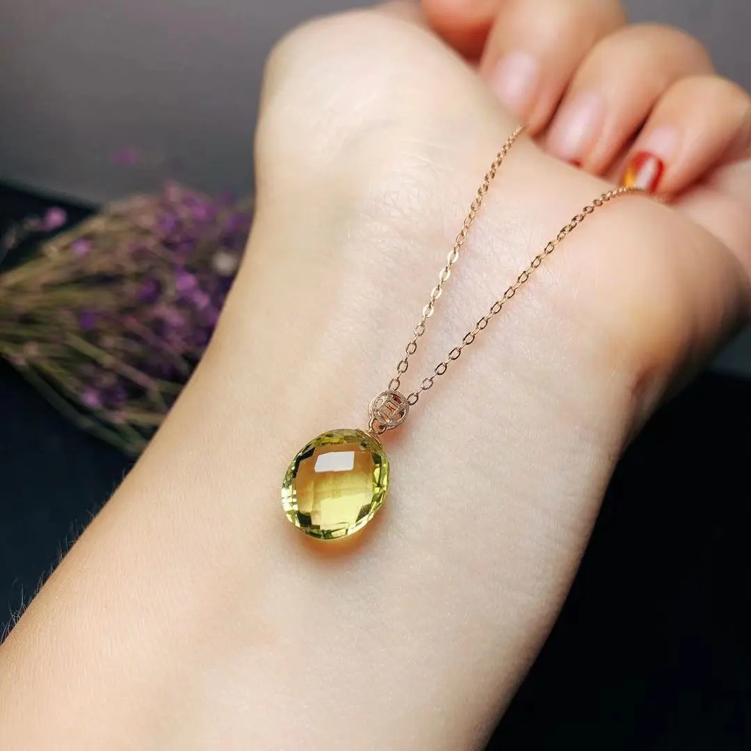 925 Sterling Silver Women Citrine 