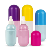 Bouteille de pompe de lotion de pulvérisation en plastique PET, colorée, 30ml, 40ml, 50ml, 60ml, 70ml, 80ml, 100ml