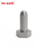 Corps en plastique lisse en acier inoxydable, tête hexagonale à ressort fileté, piston d'indexation à billes