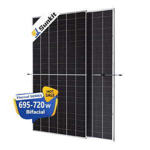 แผงโซลาร์เซลล์ซันคิท รุ่น Eternal Series 695-720W แบบโมโนคริสตัลไลน์ซิลิคอน สองหน้า (Bifacial) ชนิด N-Type กระจกสองชั้น (Dual-Glass) เซลล์ขนาด 210 มม. รับประกัน 30 ปี - Product Image 1