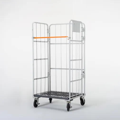 Custom 4 Sided Nestable Supermarket Warehouse Cage Trolley Roll Pallet Container