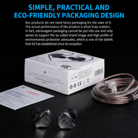 Écouteurs sportifs KZ EDC PRO, ajustement sécurisé, écouteurs intra-auriculaires légers (38 g), basses stéréo, écouteurs filaires 3,5 mm pour l'entraînement