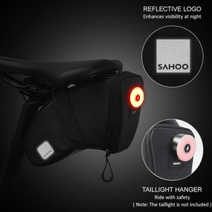 Sacoche de selle de vélo imperméable, sac de selle de vélo réfléchissant, sac de selle arrière pour vélo, grande capacité, sac arrière pour vélo de route VTT - Product Image 2