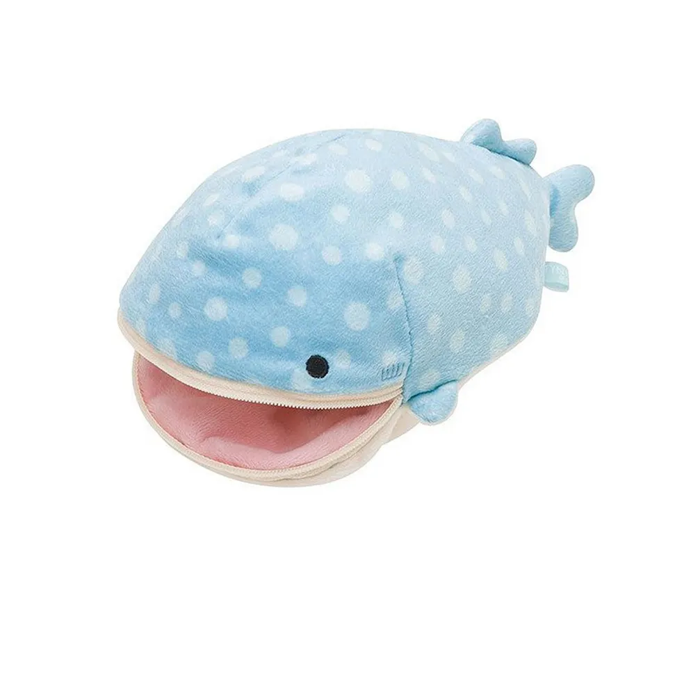 Özel sevimli mini doldurulmuş hayvan bebek bozuk para cüzdanı peluş oyuncak balina köpekbalığı peluş fermuar ile