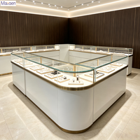 Meubles de présentation de bijoux américains personnalisés en usine avec éclairage LED et design écologique pour la vente au détail