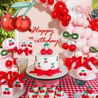 Ensemble d'arche de ballons cerise pour la décoration d'une fête d'anniversaire