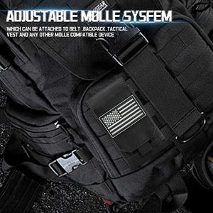 Özel 600D taktik Molle cep telefonu kılıfı, erkekler bel çanta kemeri kılıfı, EDC çanta Gadget organizatör, çift katmanlı cep telefon tutucu - Product Image 6