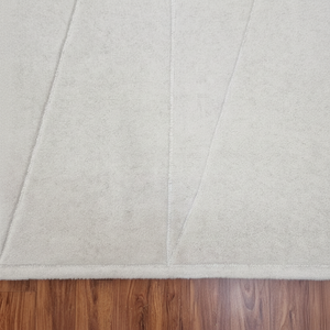 Tapis marocain moderne en laine blanche fait à la main Tapis marocain touffeté de grande surface lavable et rembourré pour un usage domestique - Product Image 1