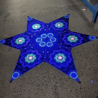 Tapisserie Mandala Alien Réactive aux UV, Toile de Fond Néon Psychedélique pour Fête Rave, Décoration de Festival