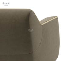 EKAR Vela Canapé sectionnel de luxe de qualité supérieure en cuir véritable rembourré pour appartement, hôtel, villa