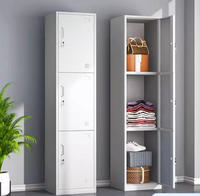 Armoire de rangement en acier au design moderne avec serrure à combinaison, 3 portes, écologique, durable, pour usage domestique et hôtelier