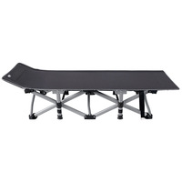 Lit pliant pour la sieste au bureau et le camping en plein air, utilisation en cas de catastrophe, tissu Oxford et structure en fer