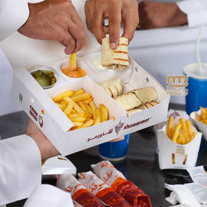 Boîte d'emballage alimentaire à emporter personnalisée boîte à collation en papier frites <span class=keywords><strong>poulet</strong></span> pépites frites, boîtes d'emballage d'ailes de <span class=keywords><strong>poulet</strong></span> - Product Image 2