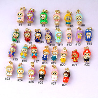 Bijoux Breloques Pendentifs Émaillés Labubu Dessin Animé Tendance Vente Chaude pour Colliers et Bracelets DIY