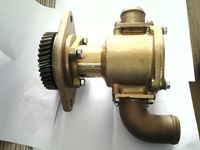 Pompe à eau de mer en cuivre flexible en caoutchouc avec roue à aubes en laiton pour le refroidissement du moteur de navire, transfert de puissance par engrenage, 200 l/min, DN50 mm