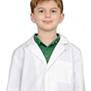 Set di camice da laboratorio uniforme per bambini medico scienziato per ragazzi e ragazze che si vestono per feste di lavoro Cosplay di Halloween