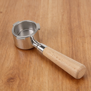 Porte-filtre sans fond 51 mm <span class=keywords><strong>à</strong></span> poignée en bois le plus vendu pour <span class=keywords><strong>Delonghi</strong></span> |   Pièces et accessoires pour <span class=keywords><strong>machine</strong></span> <span class=keywords><strong>à</strong></span> expresso - Product Image 2