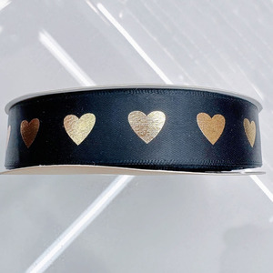 Cinta <span class=keywords><strong>de</strong></span> satén <span class=keywords><strong>de</strong></span> poliéster Beidong <span class=keywords><strong>de</strong></span> 2.5 cm con corazón <span class=keywords><strong>de</strong></span> amor y lámina dorada para decoración <span class=keywords><strong>de</strong></span> cajas <span class=keywords><strong>de</strong></span> regalo, embalaje floral, lazos <span class=keywords><strong>de</strong></span> corazón y manualidades DIY - Product Image 5