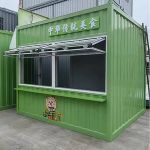 Quiosco de comida al aire libre de acero con ventana y puerta para uso en venta ambulante de desayunos - Product Image 2