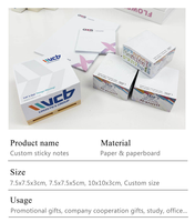 Notes autocollantes en papier personnalisées 3x3'', bloc-notes avec designs personnalisés, bloc-notes de forme personnalisée
