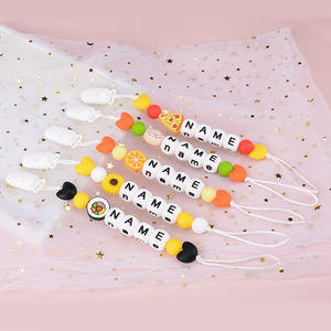 Cuentas de silicona sueltas de grado alimenticio, sin BPA, creativas, bonitas, de silicona para chupete de frutas, cadena, venta al por mayor - Product Image 2