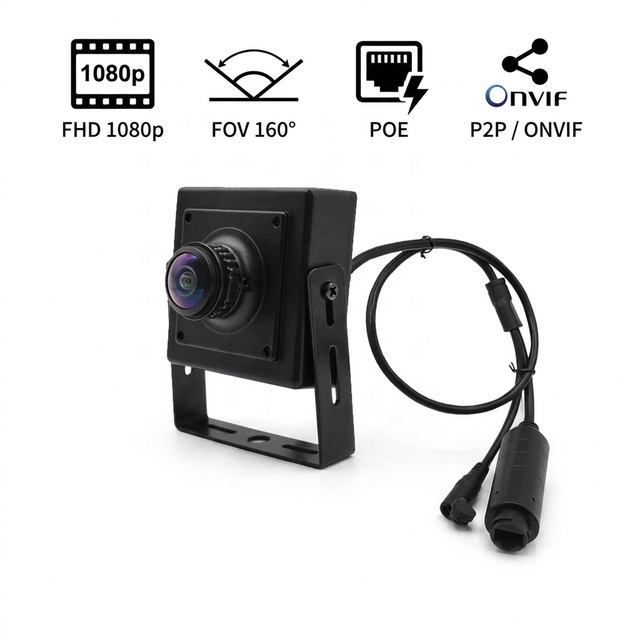 2MP Audio Mini PoE IP Camera 1.7mm Wide Angle Lens Indoor Microphone Security Camera Network CCTV