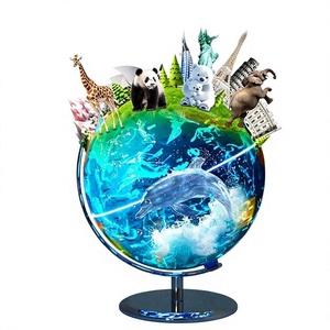Globo Terrestre con 88 Costellazioni, Regalo in Plastica, Decorazione da Scrivania Illuminata, Mappa delle Costellazioni con Animali in AR - Product Image 1