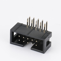 Conector idc macho 10 pinos jtag cabeçote, 2.54mm, pitada, conectores pcb, frc para bordo, ângulo reto, 254mm, mixtronica
