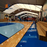 Dôme sportif modulaire Arcum pour terrains de badminton, structure en alliage 6061-T6, résistant au vent 100 km/h, toit en PVC double couche, extérieur, toutes saisons