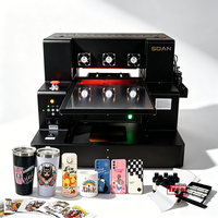 Impresora UV DTF de Cama Plana A3 Soan de Uso Amplio para Imprimir Stickers, Carcasas de Teléfono, Vasos, Bolígrafos, Pelotas de Golf, Ideal para Pequeños Negocios
