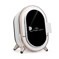 Analyseur de peau intelligent 3D Face Magic Mirror AI avec caméra LED HD et détection d'hydratation, appareil d'analyse cutanée pour salon de beauté.