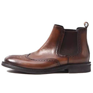 Nouvelles bottes Oxford à bout carré pour hommes, chaussures en cuir véritable de haute qualité, vente en gros en provenance d'usine, toutes saisons - Product Image 1