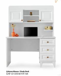 Prix Exceptionnels : Bureau d'Étude pour Enfants ALVIS avec Panneaux et Poignées en Bois, Esthétique Intemporelle - Product Image 2