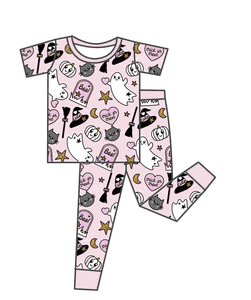 Pigiami per Bambini in Bambù Senza Dazi Doganali Qingli OEM, Produttore all'Ingrosso, Set Personalizzato di Pigiami a Maniche Corte per Halloween - Product Image 2