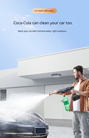 Pistola de Agua Inalámbrica Portátil para Limpieza de Autos con Mini Capacidad de Limpieza de Alta Presión, Fácil de Lavar con Rociador de Espuma, Batería