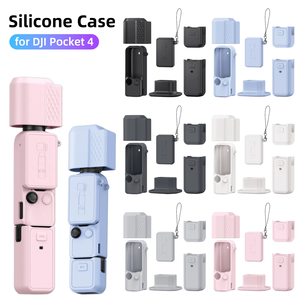 Custodia in <span class=keywords><strong>silicone</strong></span> per DJI OSMO Pocket 4, protezione antigraffio, copriobiettivo e protezione <span class=keywords><strong>schermo</strong></span> per base fissa Pocket 4, accessori - Product Image 1