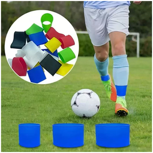 Vente en gros <span class=keywords><strong>de</strong></span> sangles antidérapantes en silicone pour protège-tibias <span class=keywords><strong>de</strong></span> football pour adultes et enfants - Product Image 3